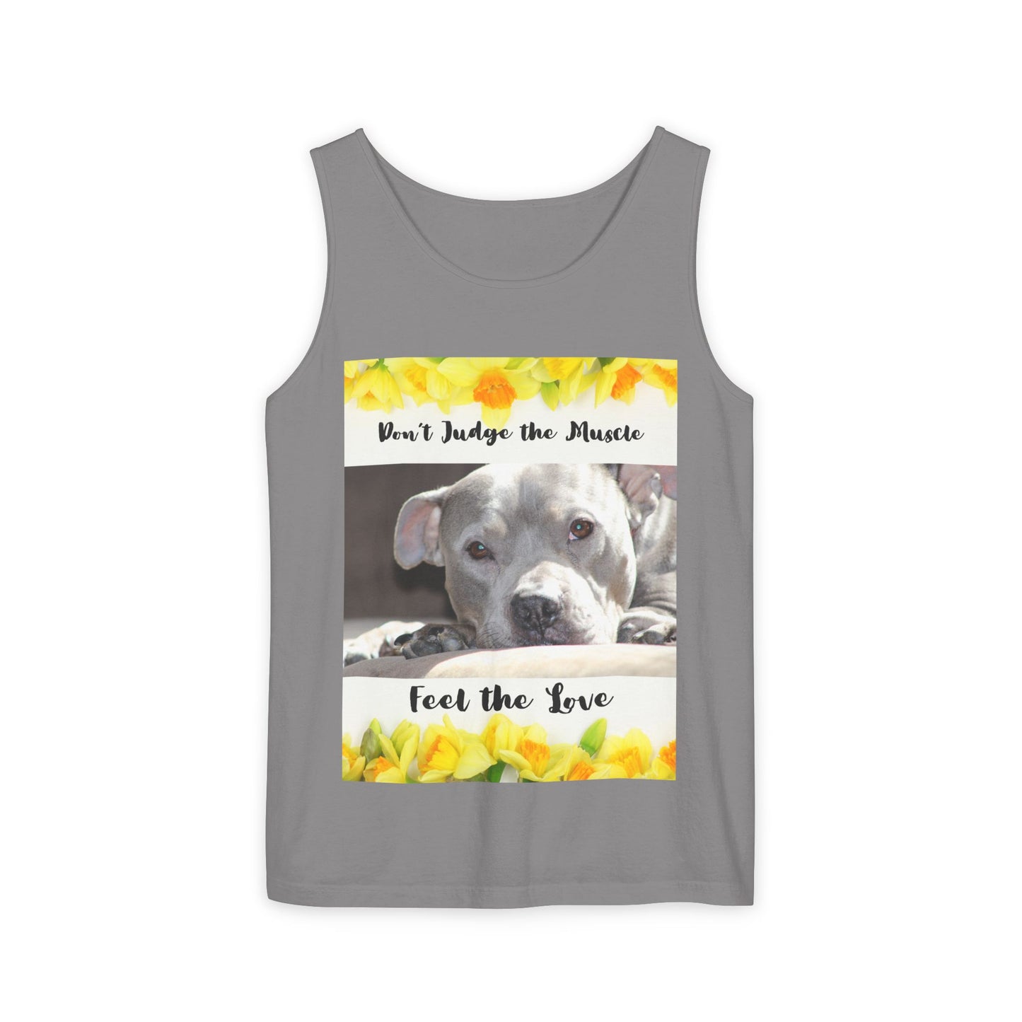 Feel the Love Tank Top, Dog Lover Gift, Summer Fashion, Cute Graphic Tank, Unisex Gift, Casual Wear, Animal Rescue Fundraiser