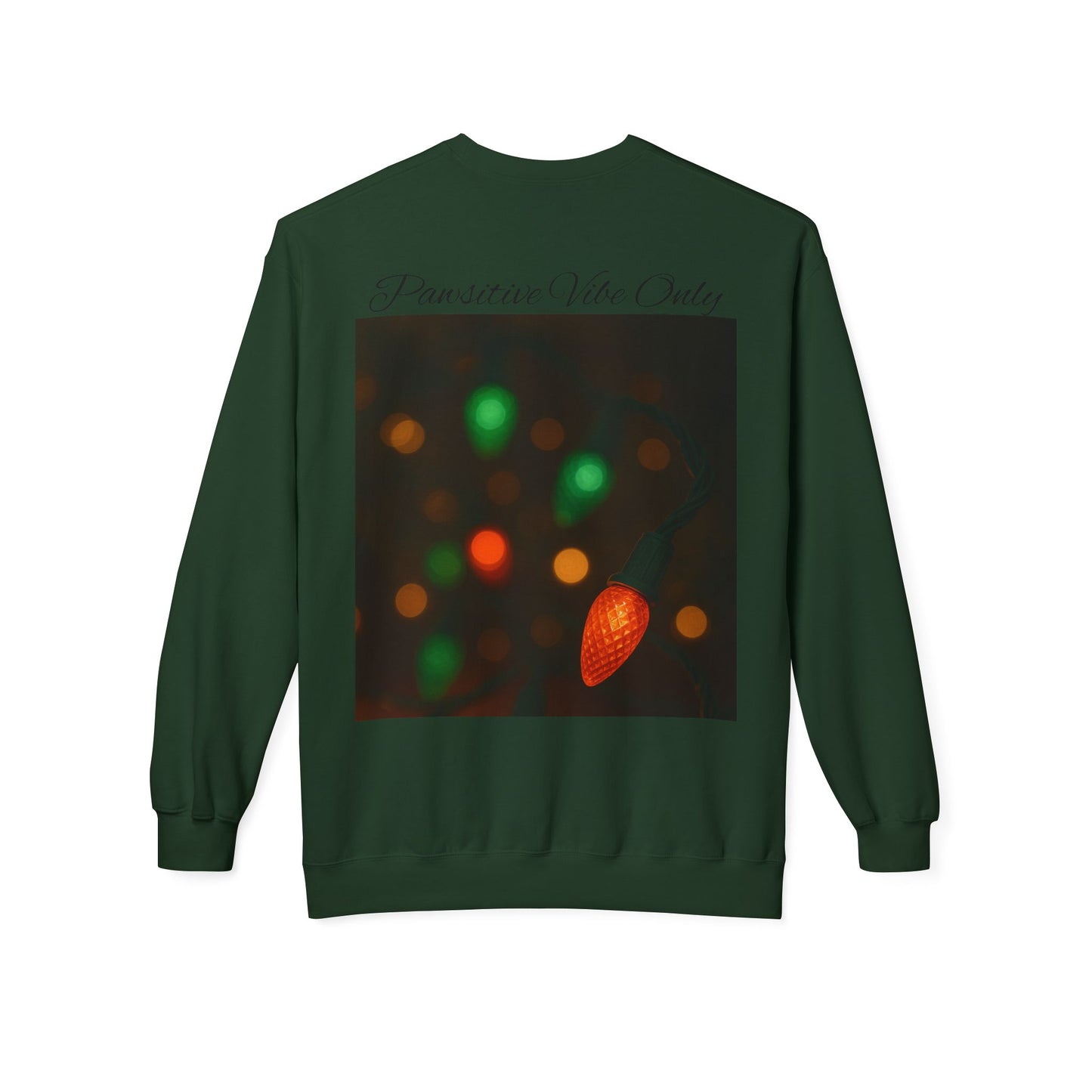 Festive Cat Sweatshirt, Unisex Fleece Sweater for Holiday Cheer, Christmas Gift, Cozy Vibe, Cute Cat Design, Winter Wear