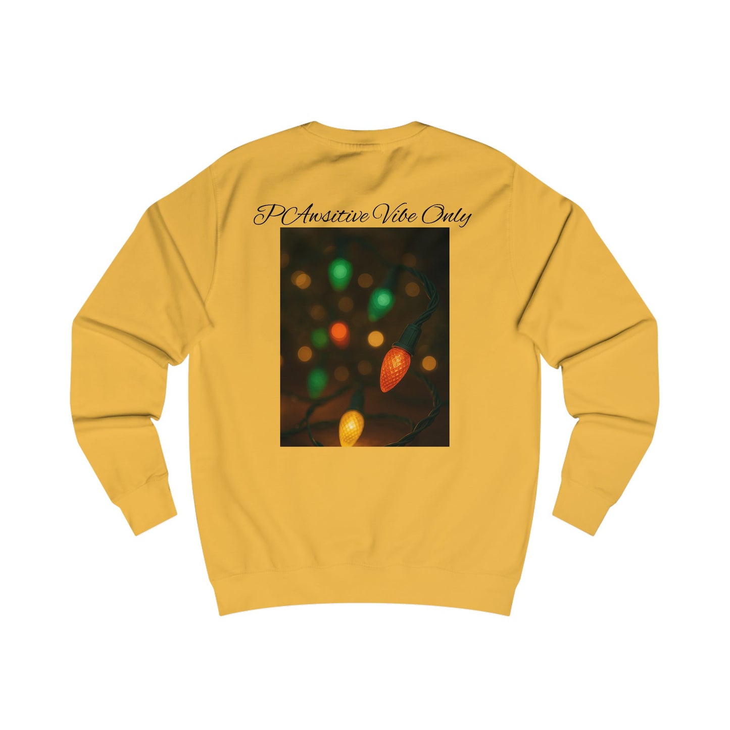Cozy Holiday Sweatshirt with Dog & Lights Design, Christmas Gift, Unisex Pullover, Festive Sweatshirt, Pet Lover Apparel, Winter Fashion
