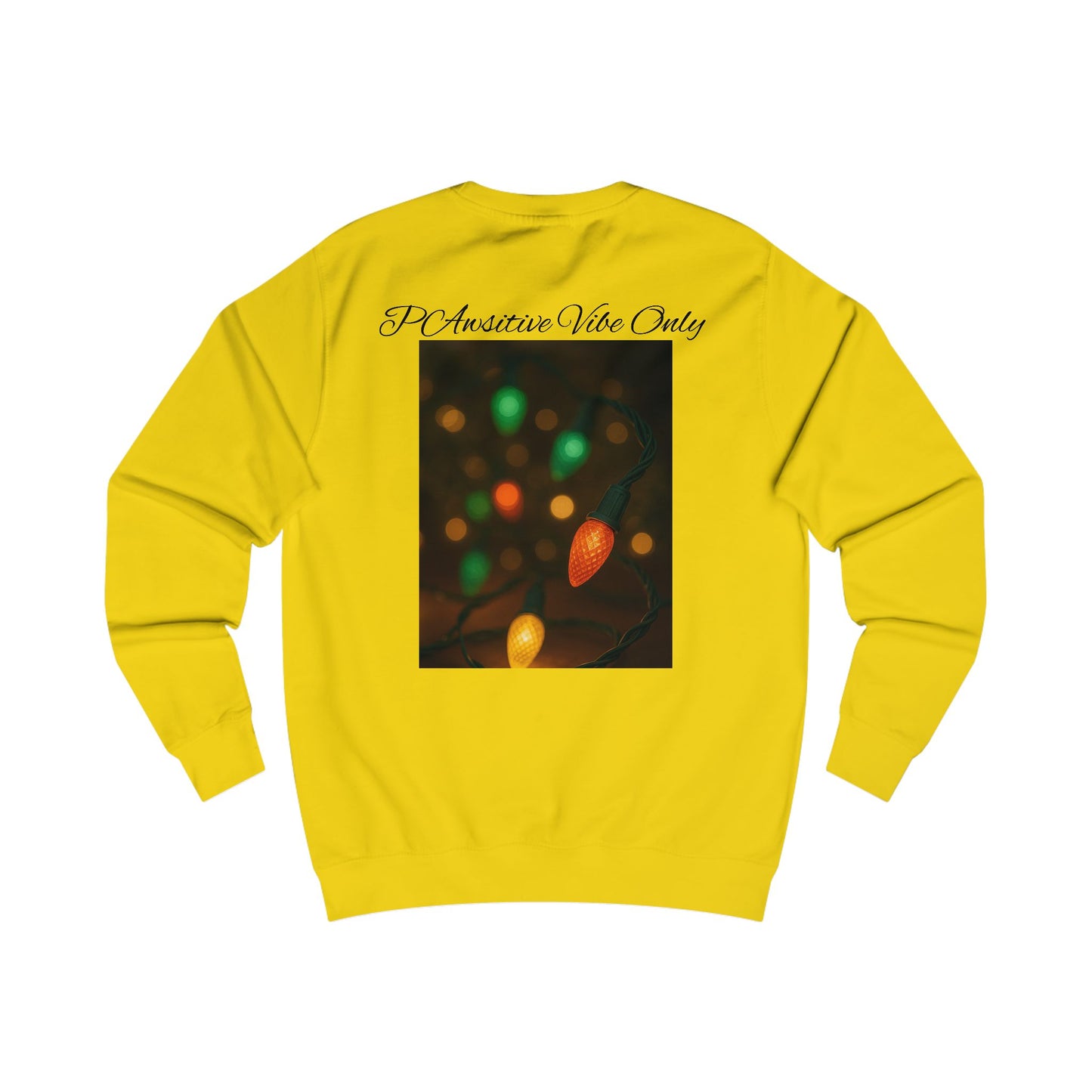 Cozy Holiday Sweatshirt with Dog & Lights Design, Christmas Gift, Unisex Pullover, Festive Sweatshirt, Pet Lover Apparel, Winter Fashion