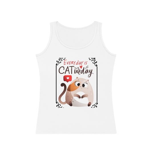 Every Day is CATurday Women's Tank Top, Cute Cat Lover Gift, Funny Pet Apparel, Summer Top, Casual Outfit